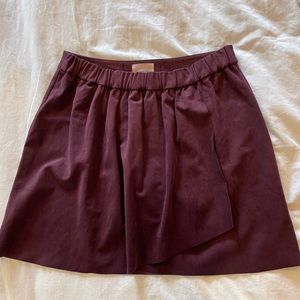 Aritzia Suede Skirt in Berry